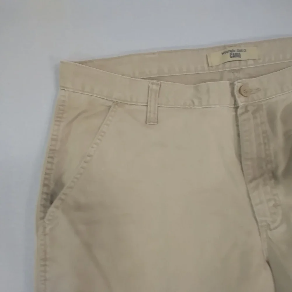 Wrangler cargo pants mens 38 x 30 khaki tan beige cotton outdoor camping hiking